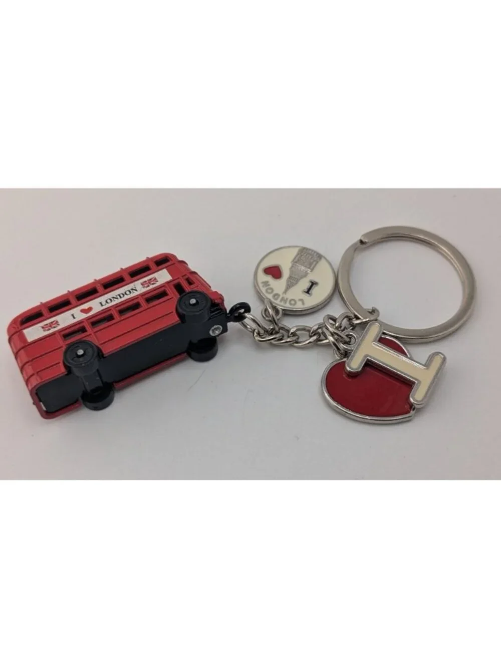 Travelcore London Souvenir Red Double Decker Bus Charm Keychain